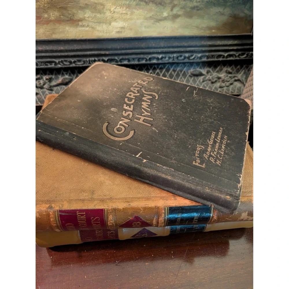 1902 Consecrated Hymns Antique Hymnal Geibel Lehman Lincoln Hardcover Music Book